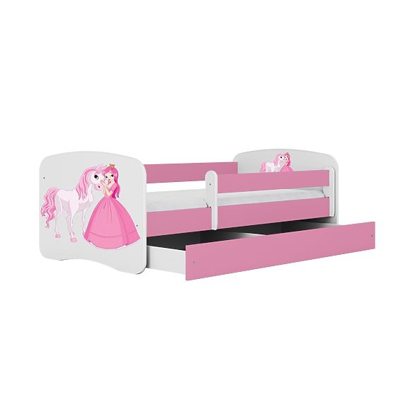 Kinderbett mit Rausfallschutz Ourbaby - Prinzessin mit Pferd