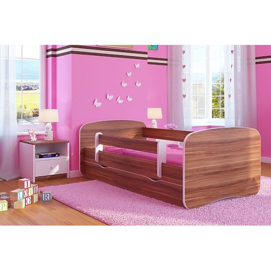 Kinderbett mit Seitenschutz Ourbaby - Nussbaum hell