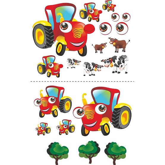 Kinderbett mit Seitenschutz - Traktor