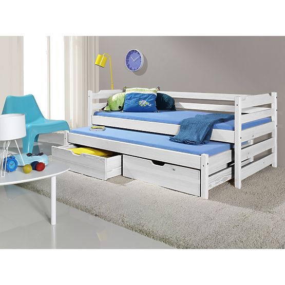 Kinderbett mit Zustellbett Sam weiß
