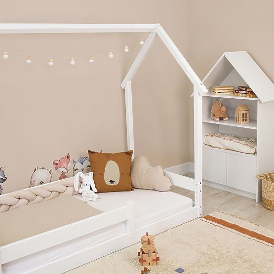 Kinder Montessori Bett Chimney weiß