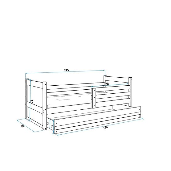 Kinderbett ROCKY 1 - weiß
