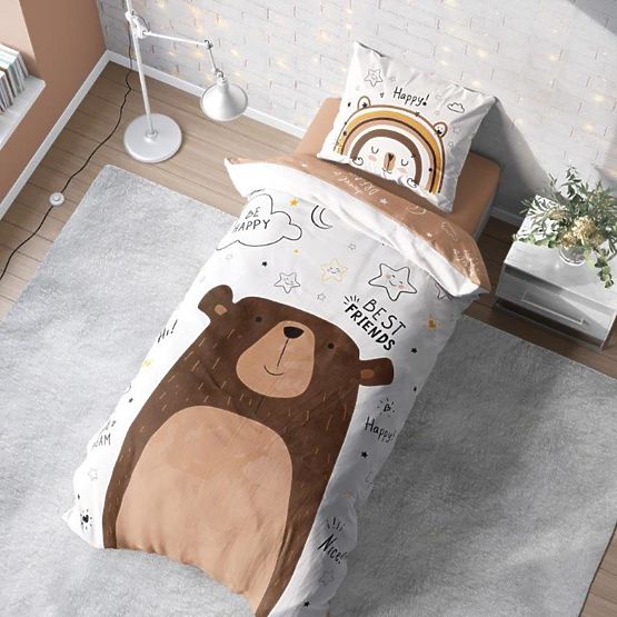 Kinderbettwäsche 140x200 cm + 70x90 cm Teddybär