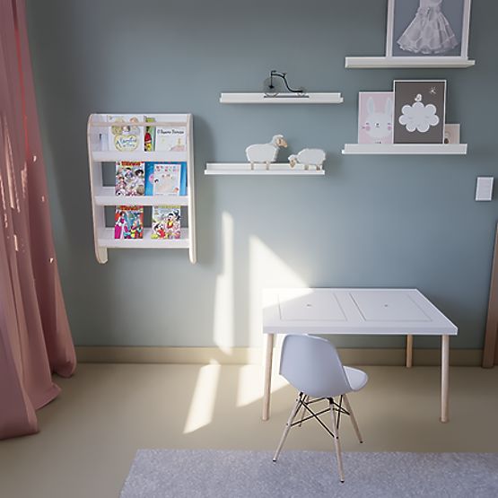 Kinderbibliothek 74,5 x 49 cm - Bücherregal