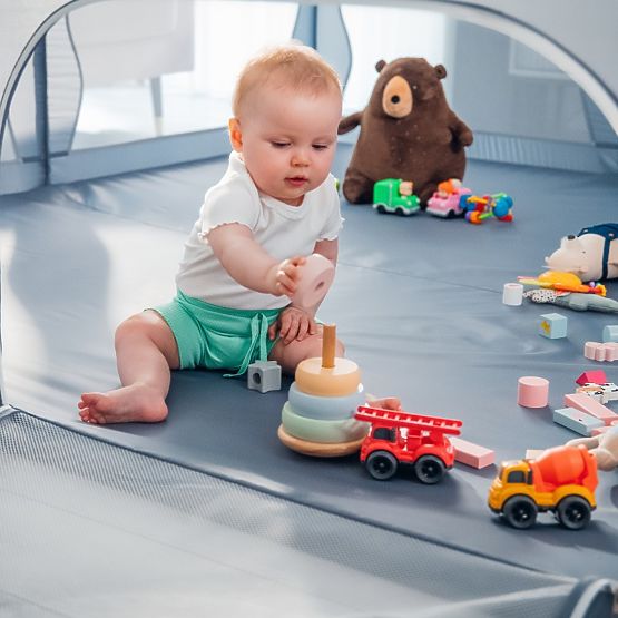 Kinderlaufstall Willow XL - Grau