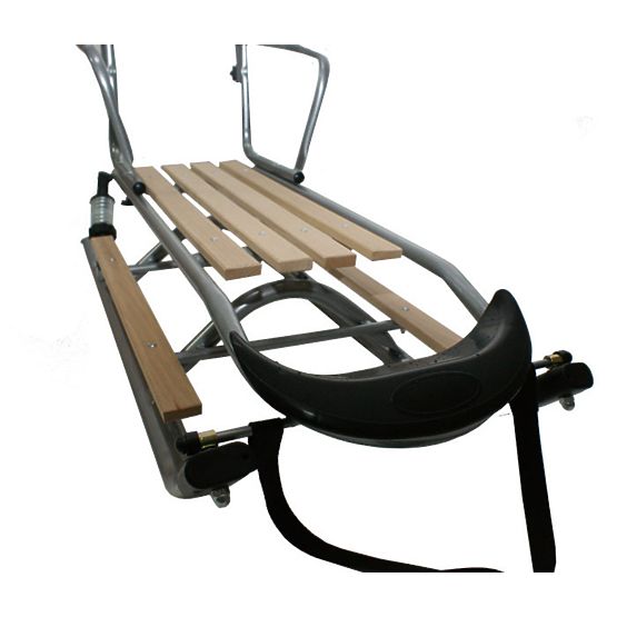 Kinderschlitten mit Fußsack und Stoßdämpfern