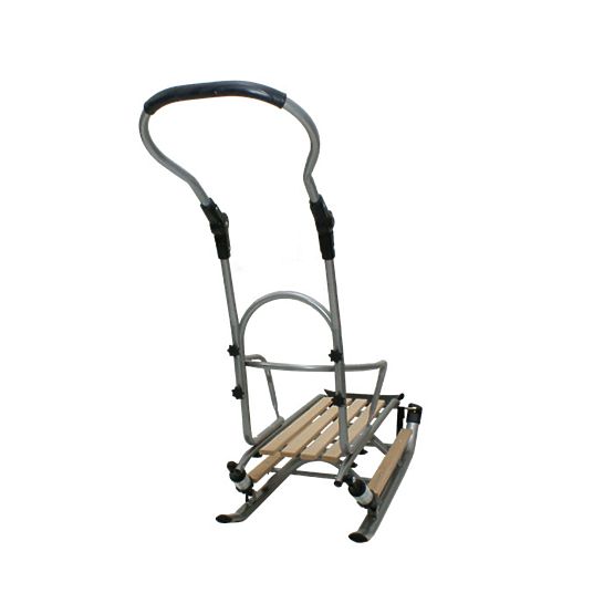 Kinderschlitten mit Sitz - Schwarz