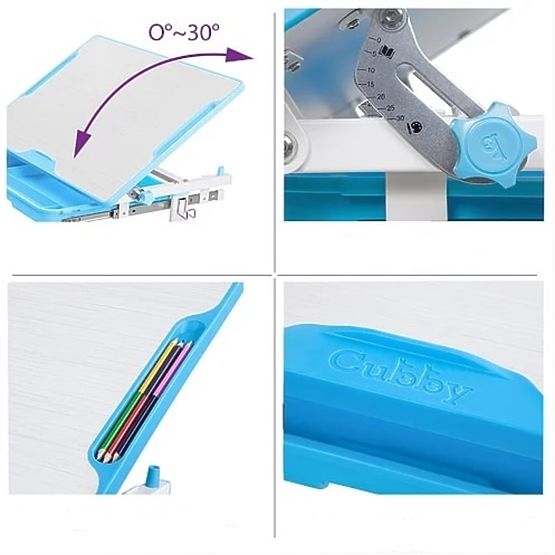 Kinderschreibtisch + Stuhl CUBBY LUPIN - blau