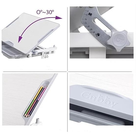 Kinderschreibtisch + Stuhl CUBBY LUPIN - grau