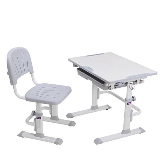 Kinderschreibtisch + Stuhl CUBBY LUPIN - grau