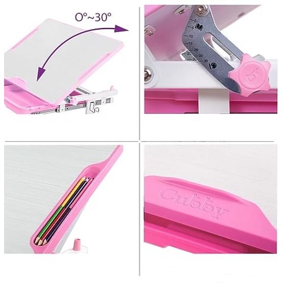 Kinderschreibtisch + Stuhl CUBBY LUPIN - rosa