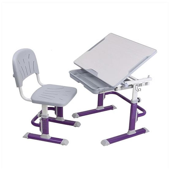 Kinderschreibtisch + Stuhl CUBBY LUPIN - violett