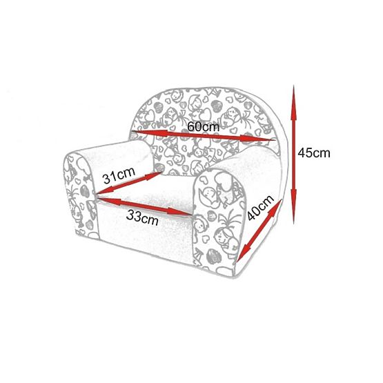 Kindersessel STERNE - blau