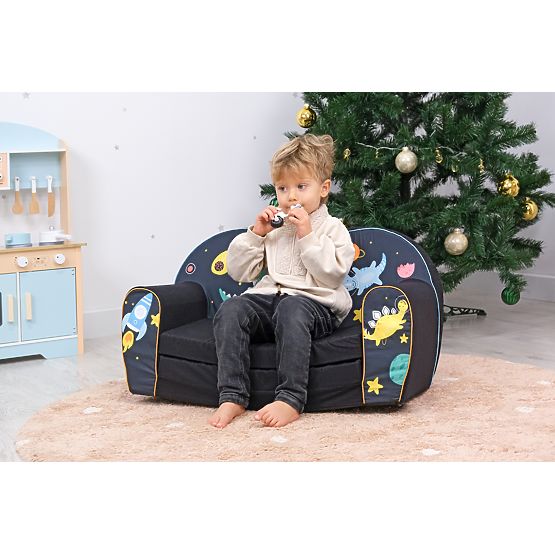 Kindersofa - Weltraum-Dinosaurier
