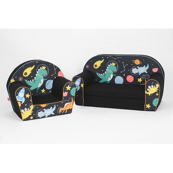 Kindersofa - Weltraum-Dinosaurier