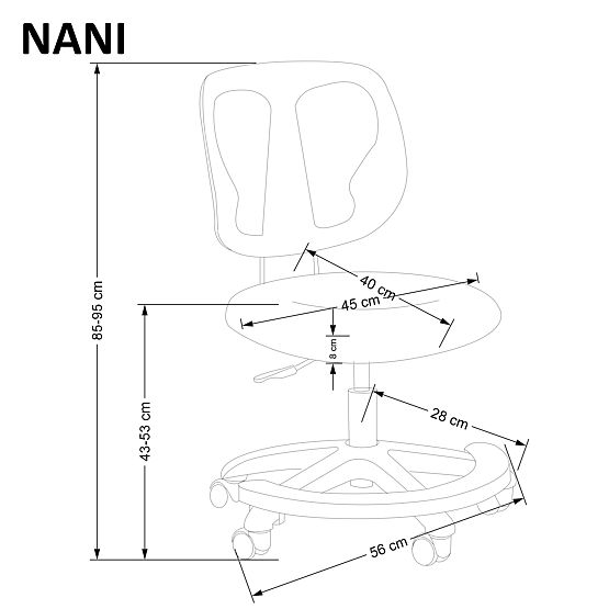 Kinderstuhl NANI - Grau