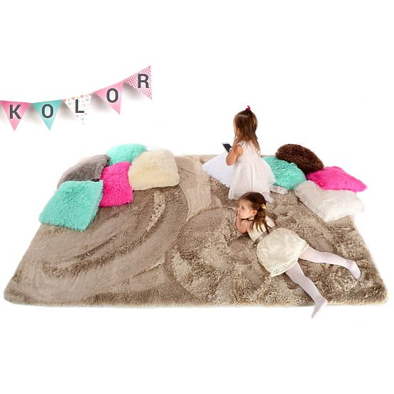 Kinderteppich Flokati - CAPPUCCINO