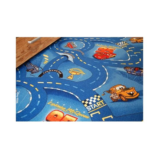 Kinderteppich CARS - Blaue Straßen