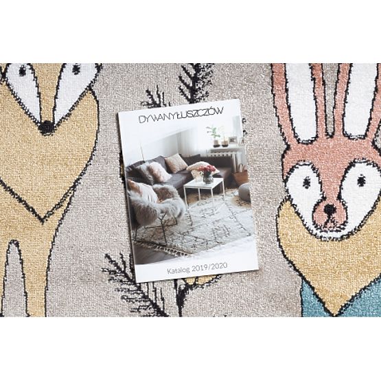 Kinderteppich FUN Forester, Tiere, Wald beige