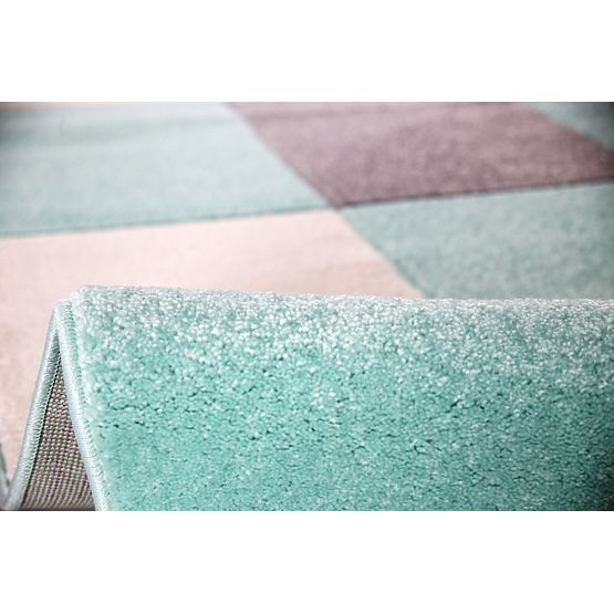 Kinderteppich Karo - minze