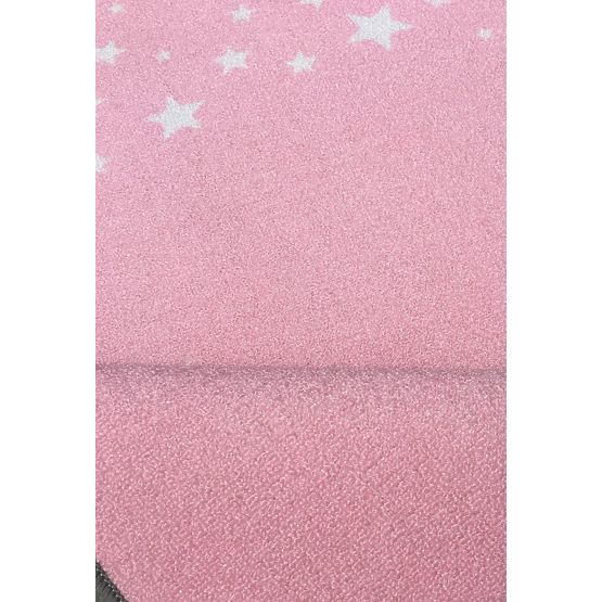 Kinderteppich LOVE YOU MOON rosa/weiß
