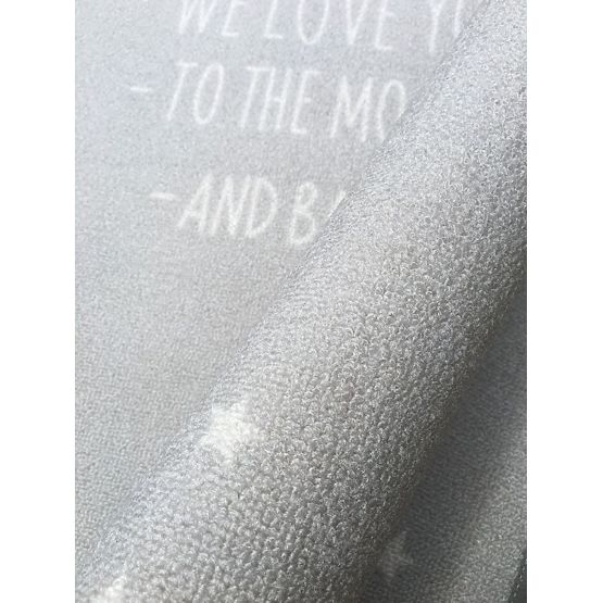 Kinderteppich LOVE YOU MOON - silbergrau/weiß