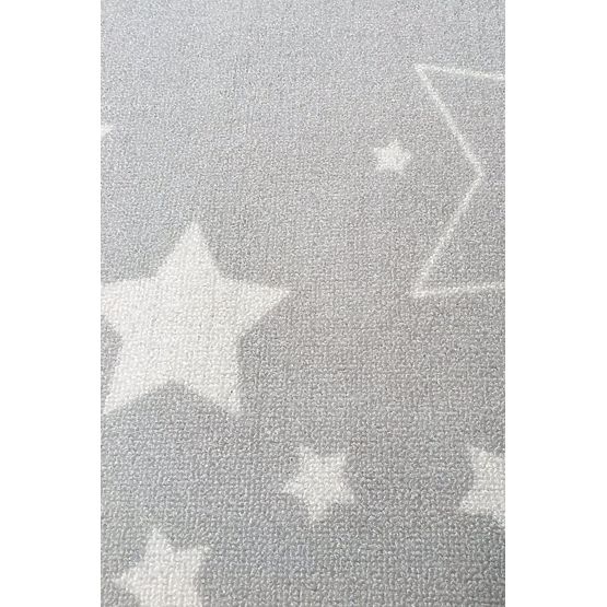 Kinderteppich LOVE YOU STARS - silbergrau/weiß