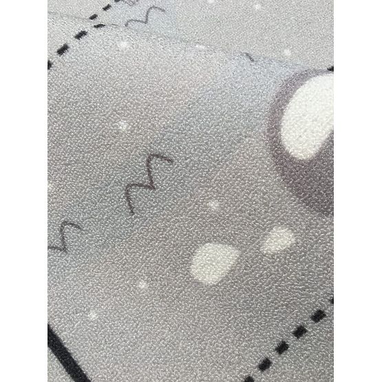 Kinderteppich SCHATZKARTE - silbergrau