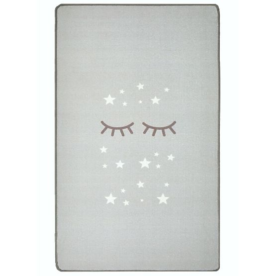 Kinderteppich SCHLAFENDE AUGEN - grau
