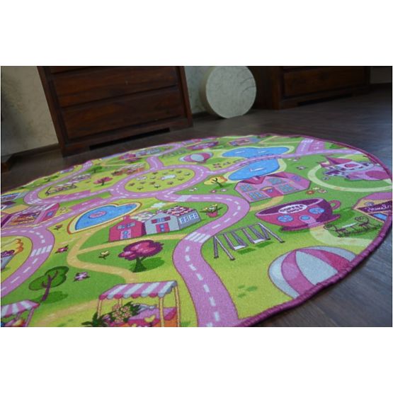 Kinderteppich Sweet Town - rund