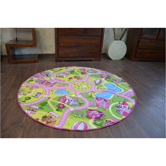 Kinderteppich Sweet Town - rund