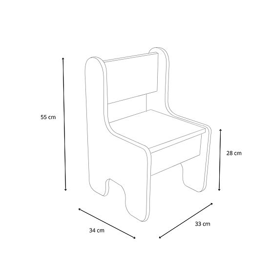 Kindertisch Timi + Stuhl Farbe Weiß
