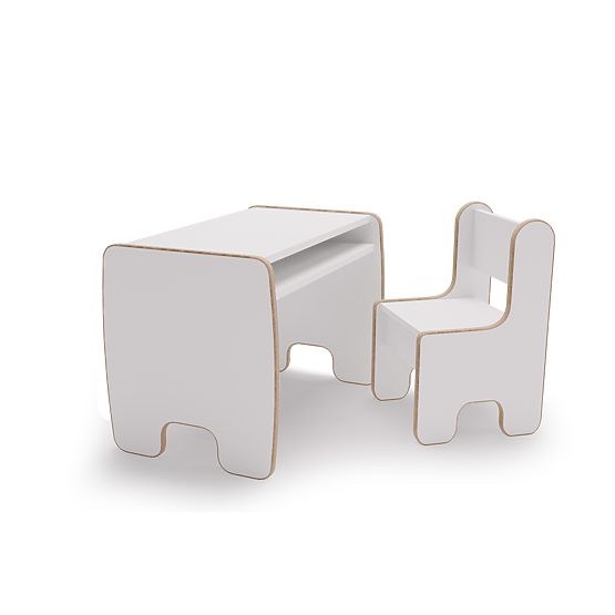 Kindertisch Timi + Stuhl MDF Farbe Weiß