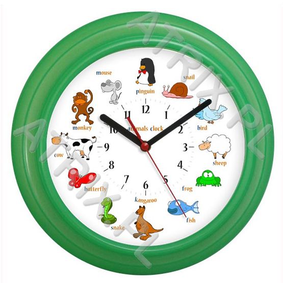 Kinderuhr Tiere