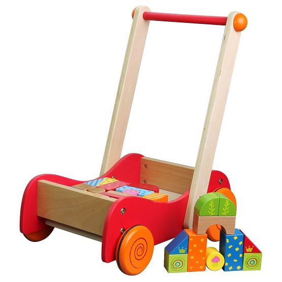 Kinderwagen und Inserter aus Holz