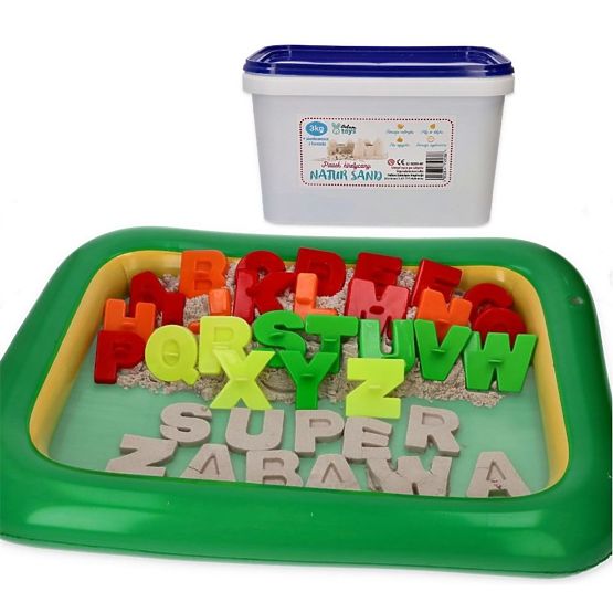 Kinetischer Sand 3 kg mit aufblasbarem Sandkasten und Formen