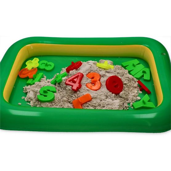 Kinetischer Sand 3 kg mit aufblasbarem Sandkasten und Formen