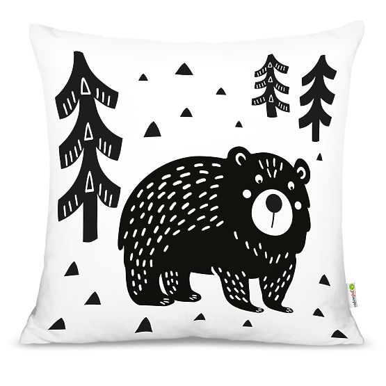 Kissen Bär in wald