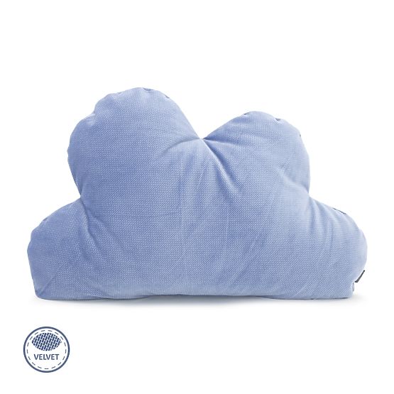 Kissen puff Velvet - blau