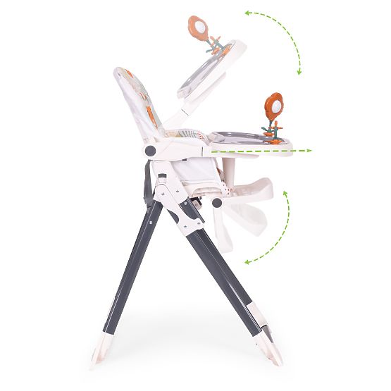 Klappbarer Kinderhochstuhl mit Spielzeug ECOTOYS