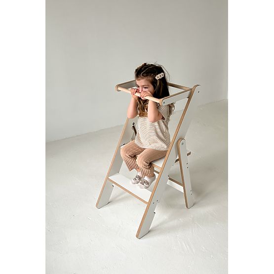 Klappbarer Lernturm - Weiß