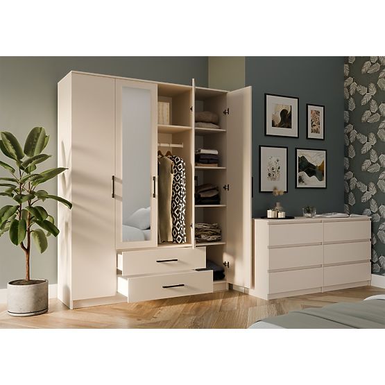 Kleiderschrank Romana 160 X 205 SPIEGEL KASCHMIR BEIGE