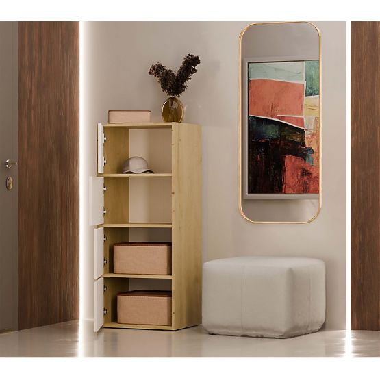 Kommode ALMA Front WEISS Korpus EICHE ARTISAN