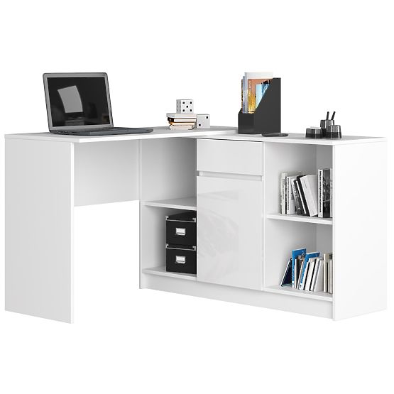 KOMMODE B-17 120 cm 1 SCHUBLADE 1 TÜR PK WEISS / WEISS HOCHGLANZ