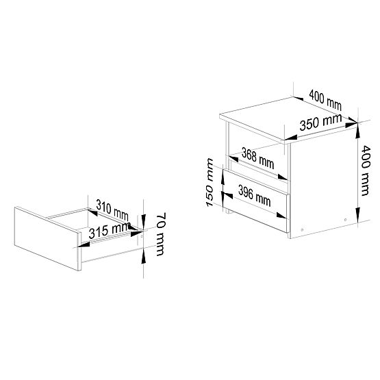 KOMMODE CL1 PK WEISS / GRAPHITGRAU
