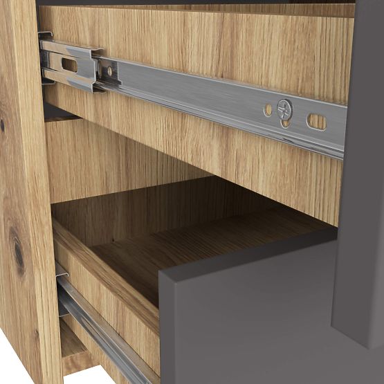 KOMMODE CL100 6SZ PK EICHE ARTISAN / GRAU