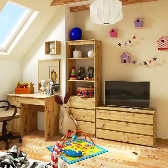 KOMMODE CL100 6SZ PK EICHE ARTISAN