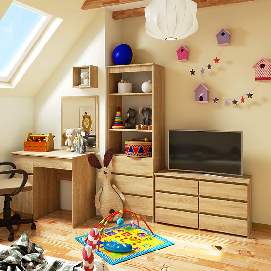 KOMMODE CL100 6SZ PK EICHE SONOMA