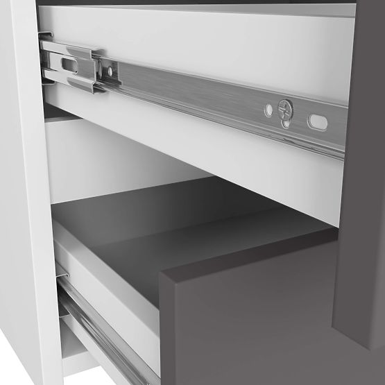 KOMMODE CL100 6SZ PK WEISS / GRAU