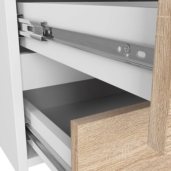 KOMMODE CL100 6SZ WEISS / EICHE SONOMA